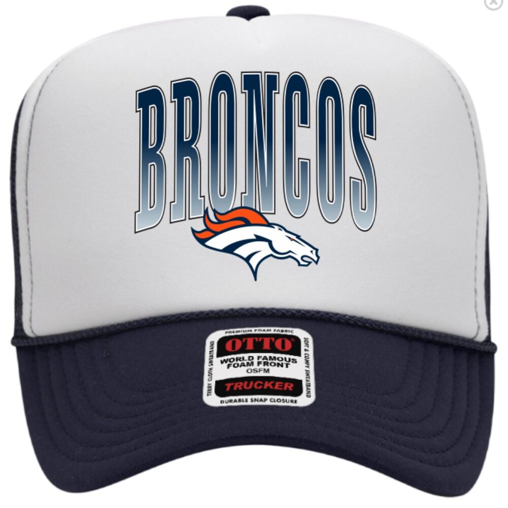 NEW - Adult Navy Denver Broncos Trucker Hat